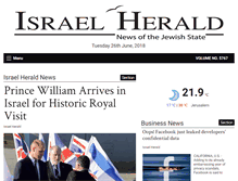 Tablet Screenshot of israelherald.com